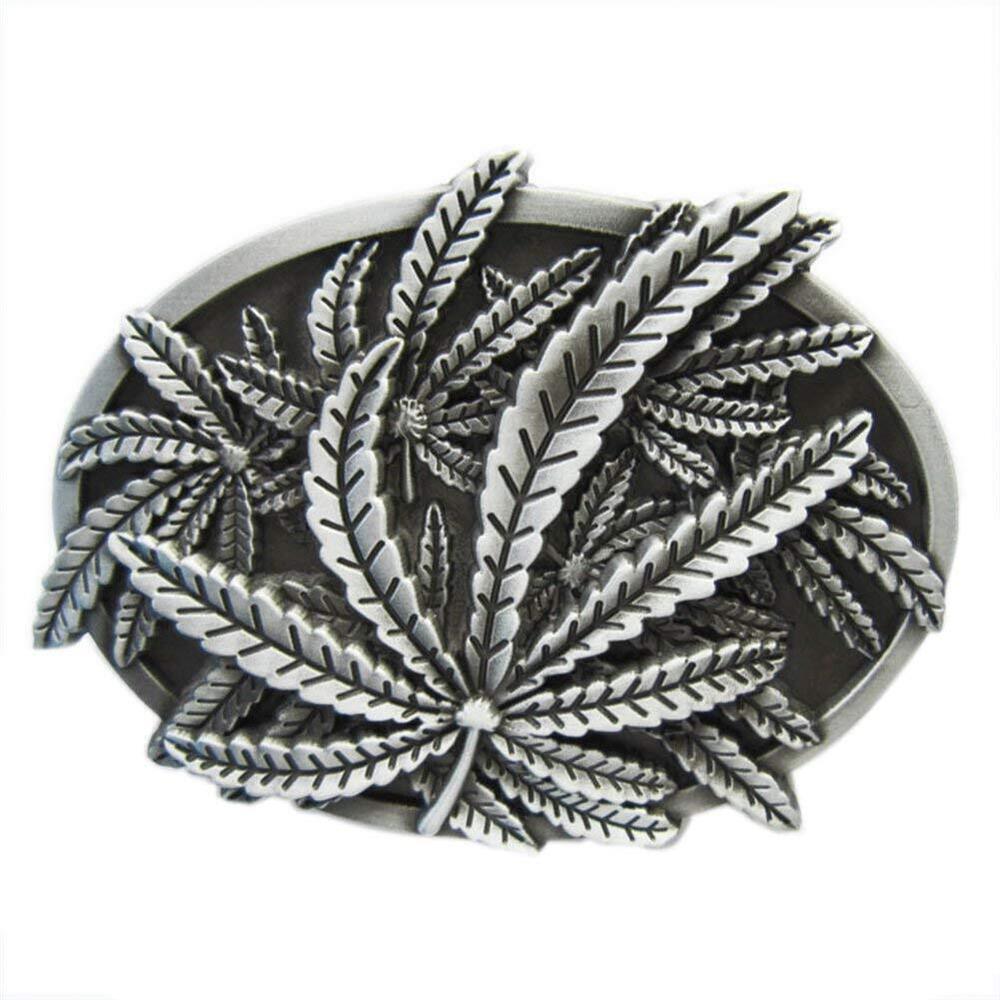 4081 420 Leaf Belt Buckle Belt Buckle Silver